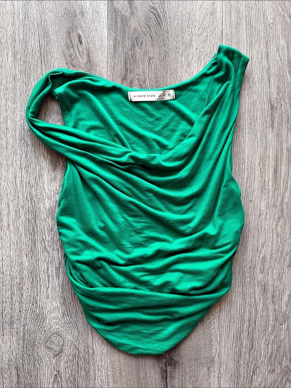 ALTAR'D STATE Draped Green Tank Top